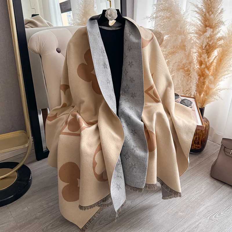 Luxury Laest Design Elegant Pashmina Shawl Imitation Cashmere Jacquard Pattern Scarves Winter Collocation Thickened Warm Scarf Shawl Y251208