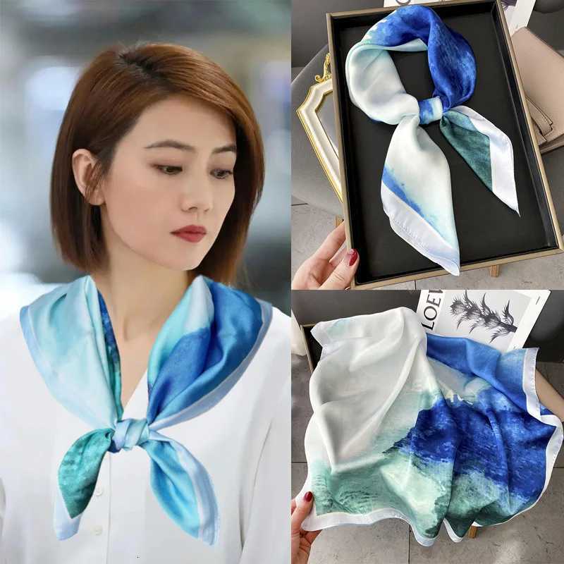 Luxury New Women Silk Printed Design Scarf For Women Fashion Neck Tie Hand Bag Foulard Wrist Kerchief Shawl Wraps Hajib Silk Scarves Y251208