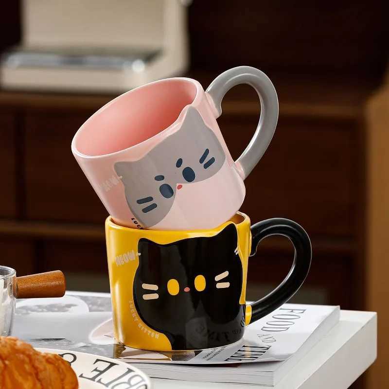 1PC Cute Ceramic Cat g Household Drinking Cup Coffee Cat Cup Souvenir Household Goods Gifts Decorative Accessories H251209
