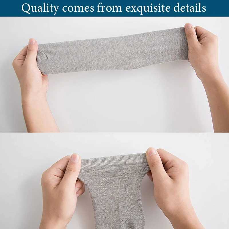 10Pairs/Lot Business Mens Cotton Socks New Style Black Casual Socks Soft Breathable Summer Winter Long Socks Plus Size 7-14T251209