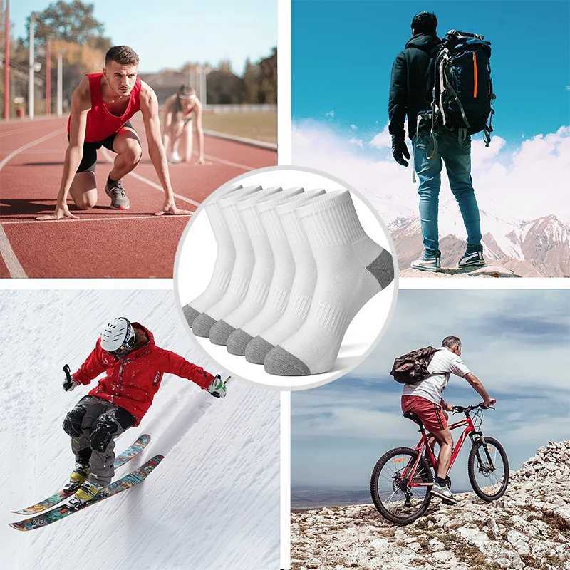 6 Pairs Cotton Socks for Men Middle Tube Summer Sport Thin High Quality Casual Socks Breathable Running Solid Color Women SocksT251209