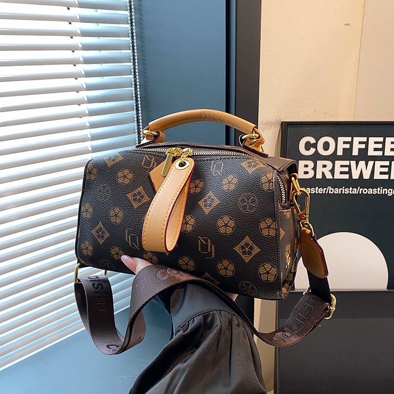 New Design Bag Casual Women's Bag 2025 New Niche Retro Monogram Boston Pillow Hand-held crossbody Bag Shoulder Bag free shipping