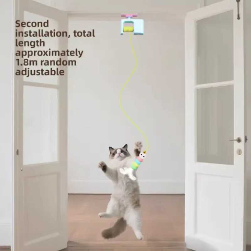 Pet Cat Toys Electric Smart Door Hanging Toy Self-Entertainment and Fun Cat Interactive Amusement Scratch Rope Artifact Supplies M251209