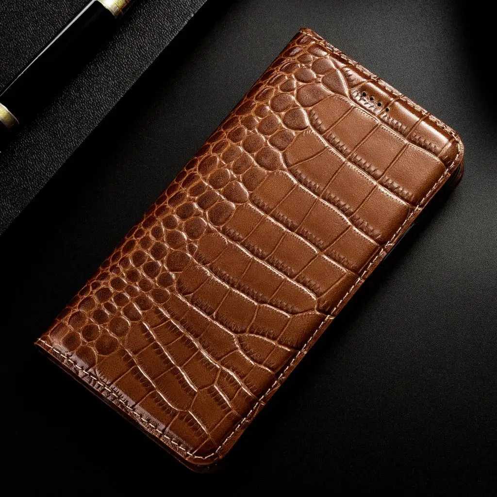 For iPhone 7 8 X XS XR 11 12 13 14 15 16 16E Pro Plus Max Case Crocodile Genuine Leather Flip Wallet Cover Cases C251209