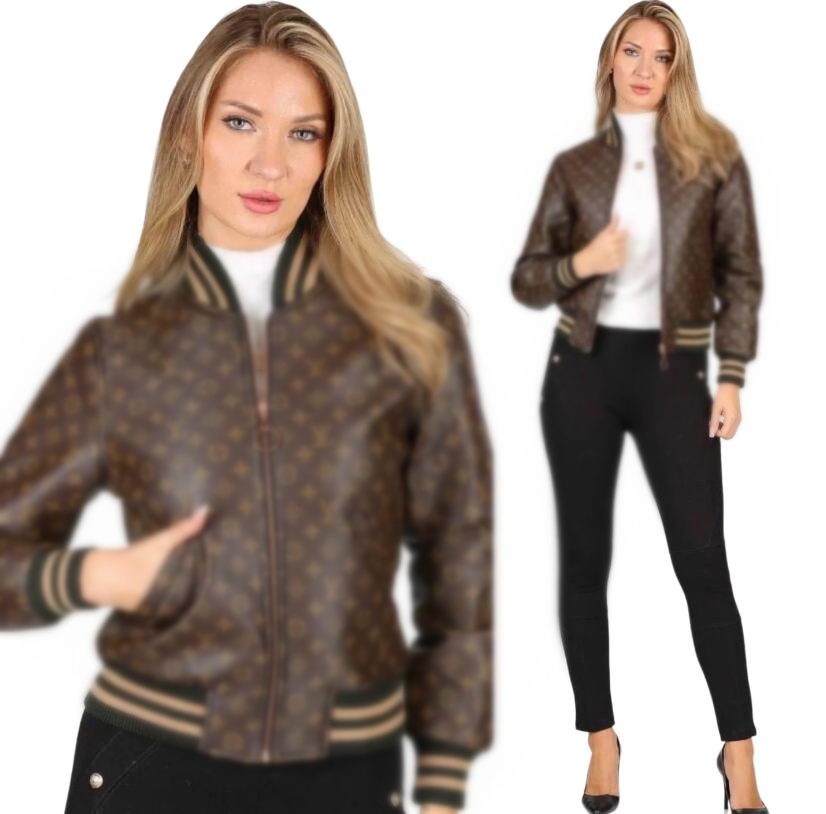 Luxury Brand Women's Jacket Leather Coat Fashion Loose Zipper Casual Style Women's Outerwear