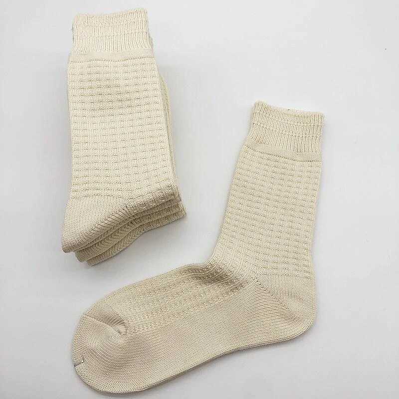 Match-Up Men Waffle Socks For Business Casual Dress Cotton Socks5 PairsT251209