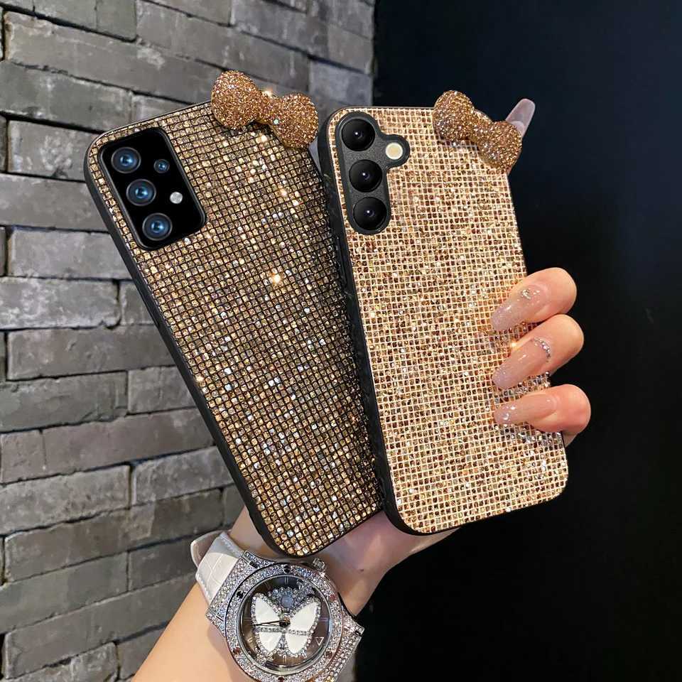 Luxury Shiny 3D Diamond Bowknot Bling Phone Case For Galaxy A14 A15 A16 A35 A36 S25 S24 S23 S22 Plus FE tra Soft Shell C251209