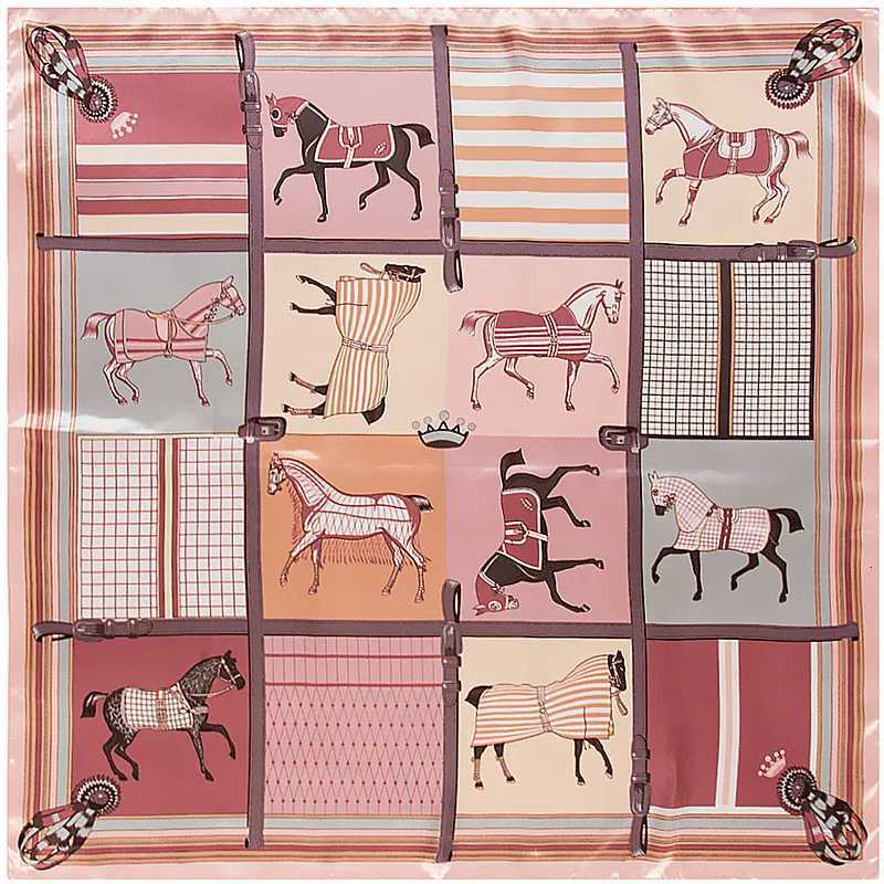 Luxury New Design Plaid Carriage Silk Scarf For Ladies Striped Hijab Shawl Brand Scarf Foulard Square Head Scarves Wraps For Women Y251208
