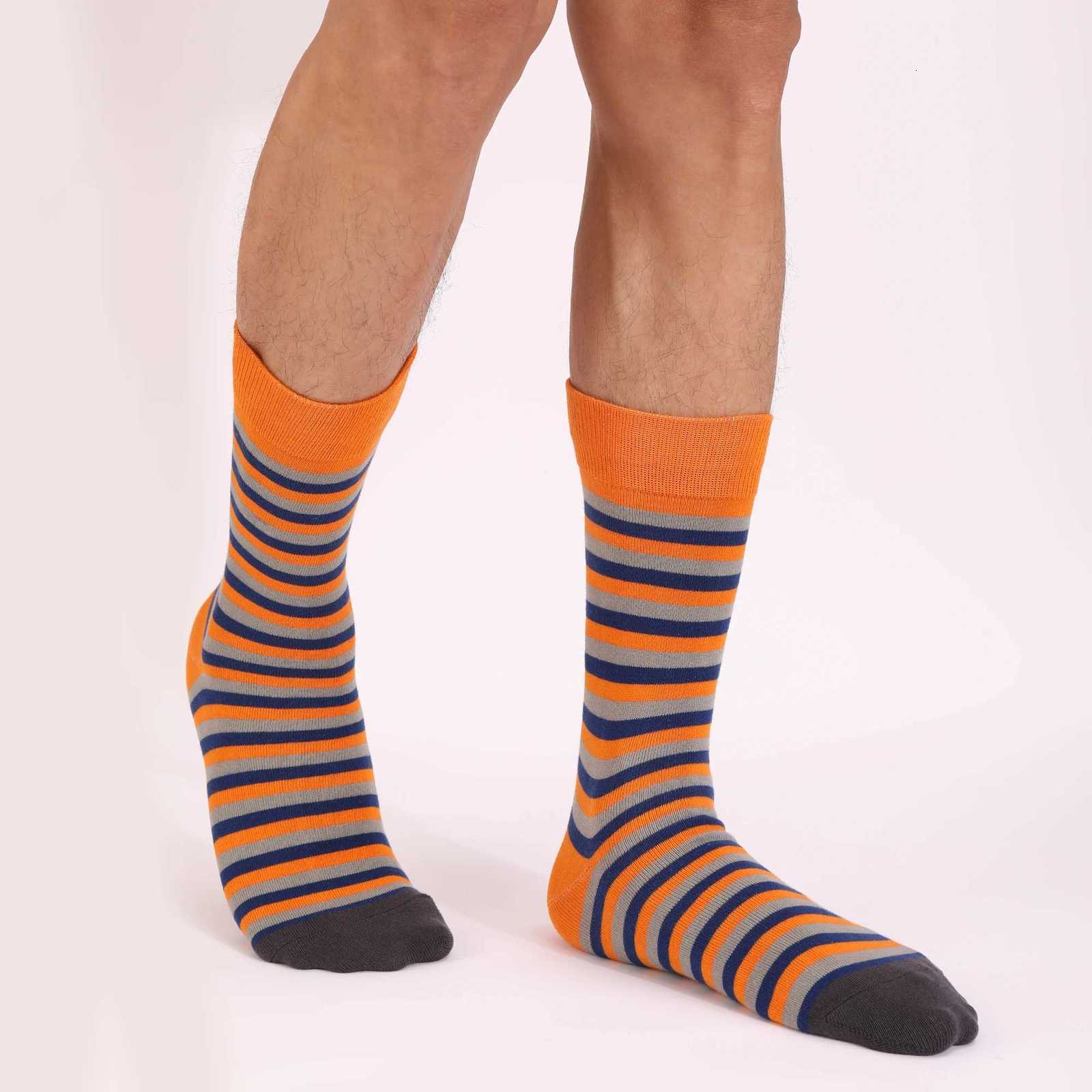 5Pairs Mens Fun Dress Socks Pattern Funny Socks Pack Colorful Striped Combed Cotton Novelty SocksCool Breathable Casual SocksT251209