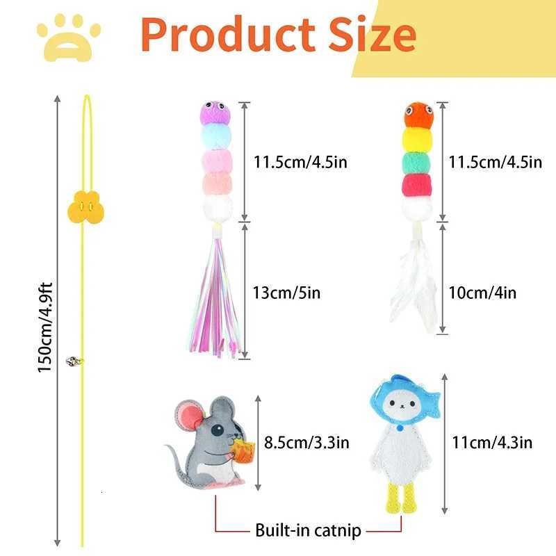 Cat Swing Toy - Elastic Sticky Disc Hanging Door Teaser with Long Rope for Active Kittens M251209