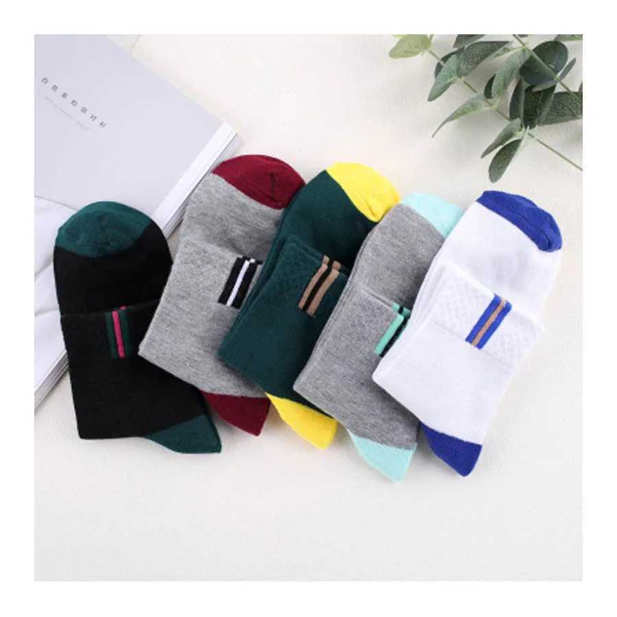 10 PICS5pairs/lot Men sport Cottin Socks Mens Sweat-absorbent Breathable Socks Colorful Men Athletics Socks Mesh Sports SocksT251209