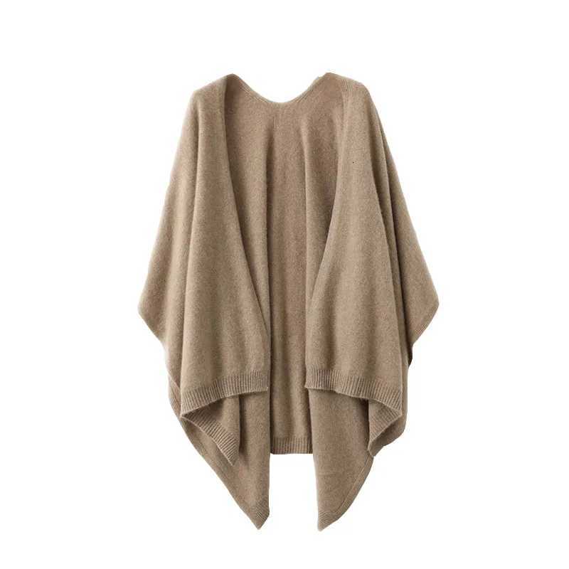 Luxury 100 Merino Wool Women Large Size Sweater Casual Simple Cardigan Wool Knitwear Autumn Winter Warm Clothing Scarf Shawls Y251208