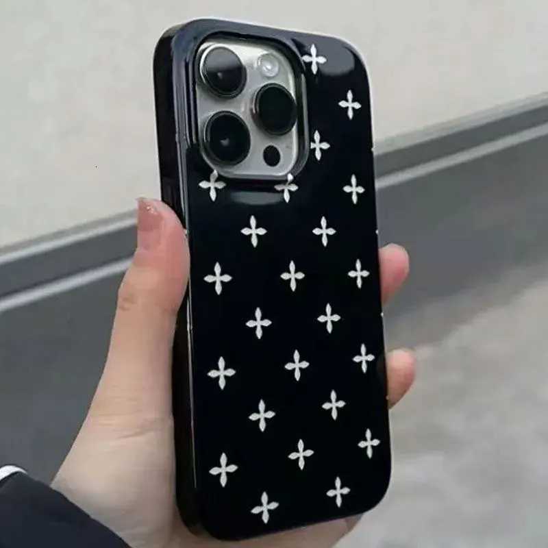 Ins Niche Cool Cross Flower Phone Case For iPhone 16 15 14 13 12 11 Pro XS Max 7 8 Plus MINI Niche Dopamine Girl Y2K Phone Cases C251209