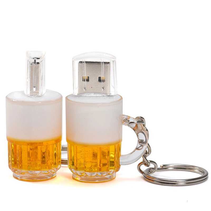JASTER Beer Cup Model USB Flash Drive 128GB Gifts Memory Stick Key Chain Pen Drive 32GB High Speed Pendrive 16GB C251209