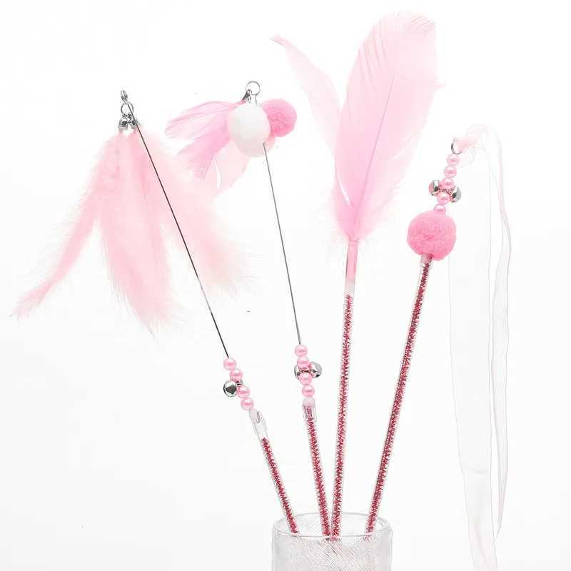 Pet Supplies Cat Toys Cat Teasing Sticks Self Play Bells Fairy Sticks Feathers Self Fun Bite Resistant Long Pole Cat Teasing M251209