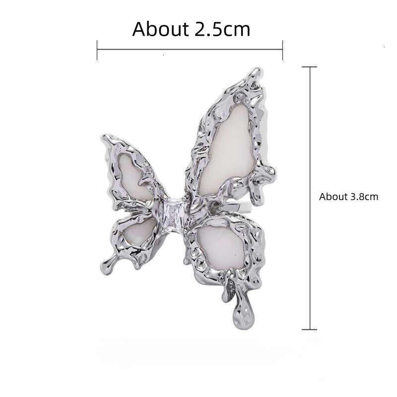 DHcollections New Chinese Style Three-Dimensional High-End Niche Design Butterfly Zircon Light Luxury Versatile Open Index Finger Ring