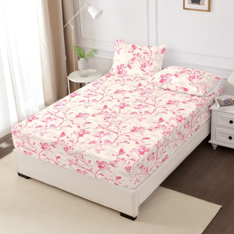 1 Simple modern Geometry printed matte Fitted Sheet bedroom printed bed cover bedding excluding pillowcases 251128