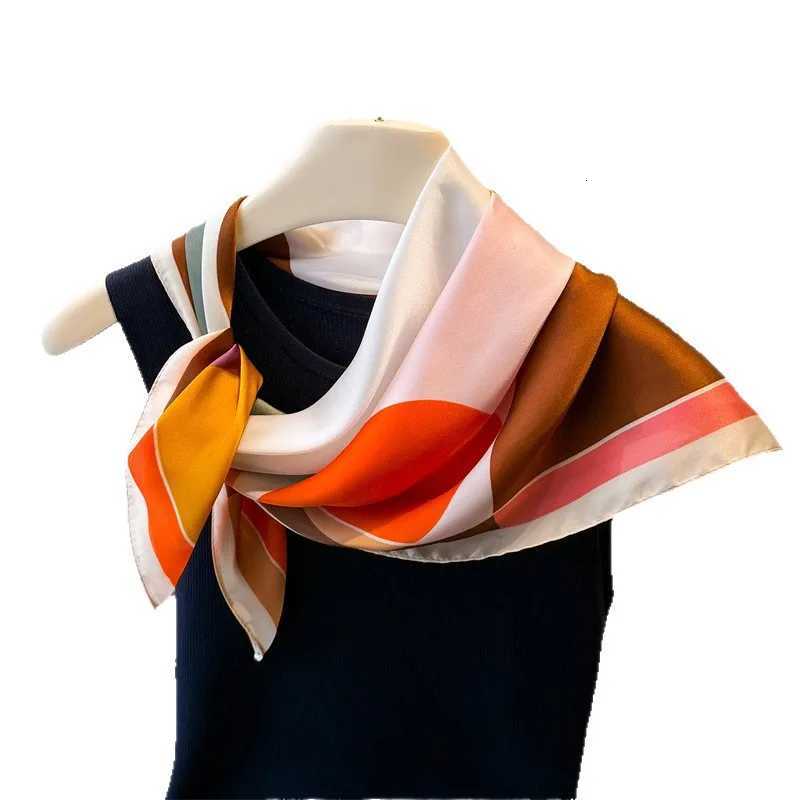Luxury Spring Square Scarf Womens Fashion Print Scarf Luxury Imitation Silk Neckerchief Foulard Bandanas Hairbands Wraps For Travel Y251208