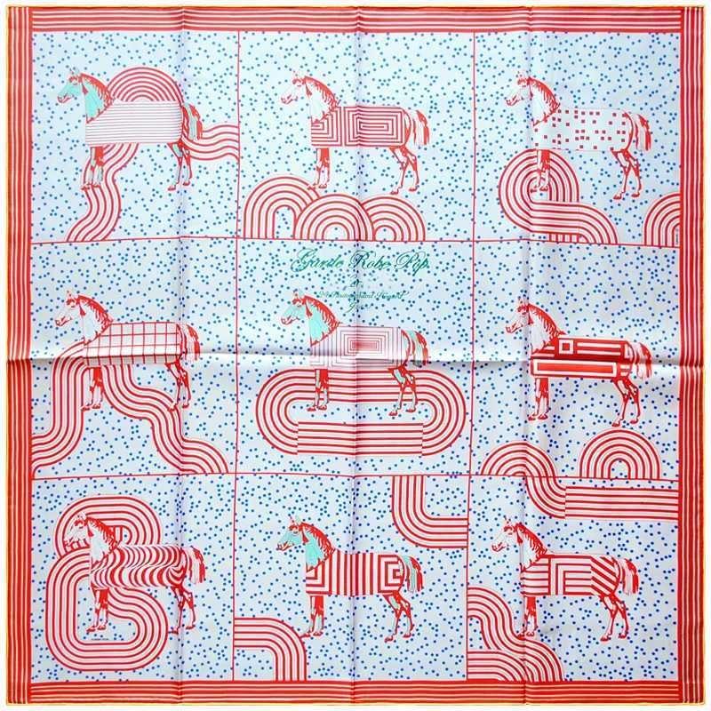 Luxury Sunscreen Headscarf M90F134-2 Coarse twill easy to shape 90 90 silk square scarf spray painting process hand rolled edge Y251208