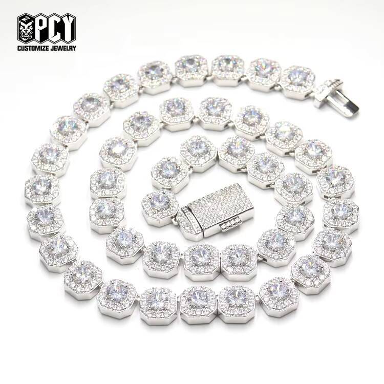 Wholesale Jewelry Men Women 5mm Gold Plated 925 Sterling Silver Diamond Mossanite Moissanite Iced Out Tennis Necklace Chain