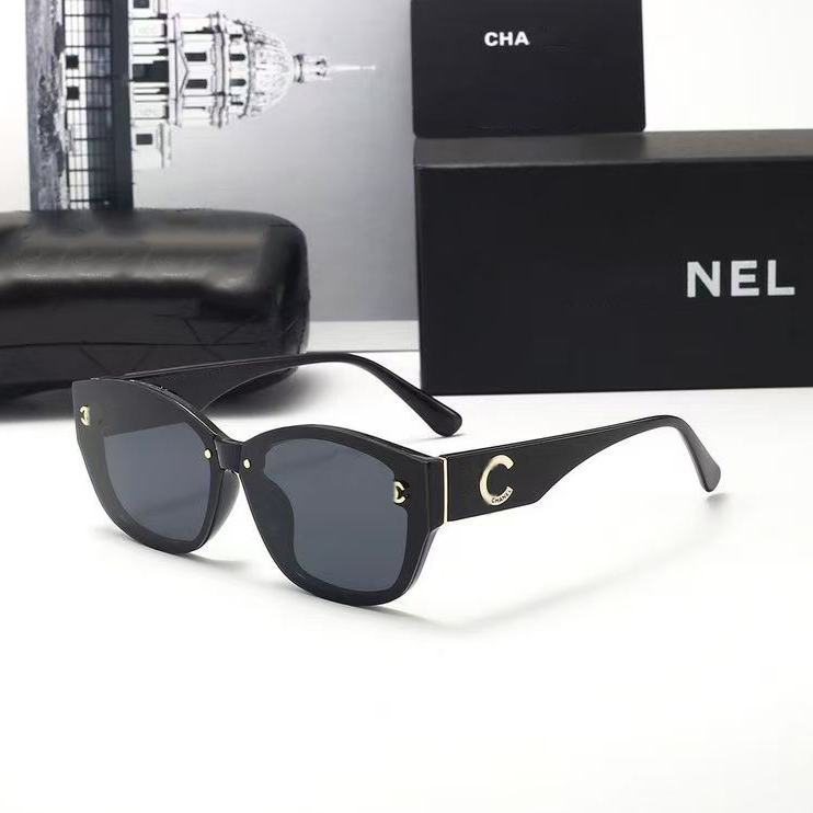 Unisex designer classic versatile style UV400 protective glasses exquisite and luxurious mens sunglasses oval frame with packaging box