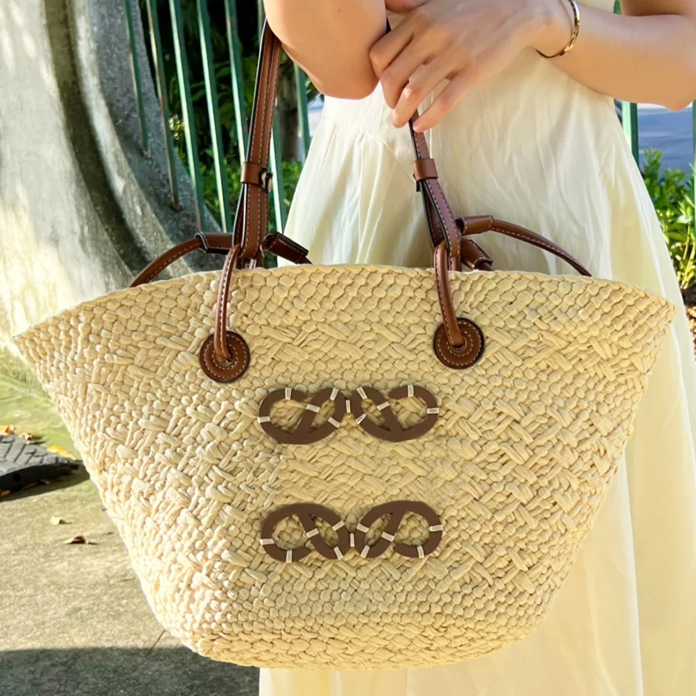 Beach Bag Designer Bag Luxury Straw Basket High Quality Fashion Knitting Totes Classic Handbags Large Capacity Women's Commuting Shopping Bag
