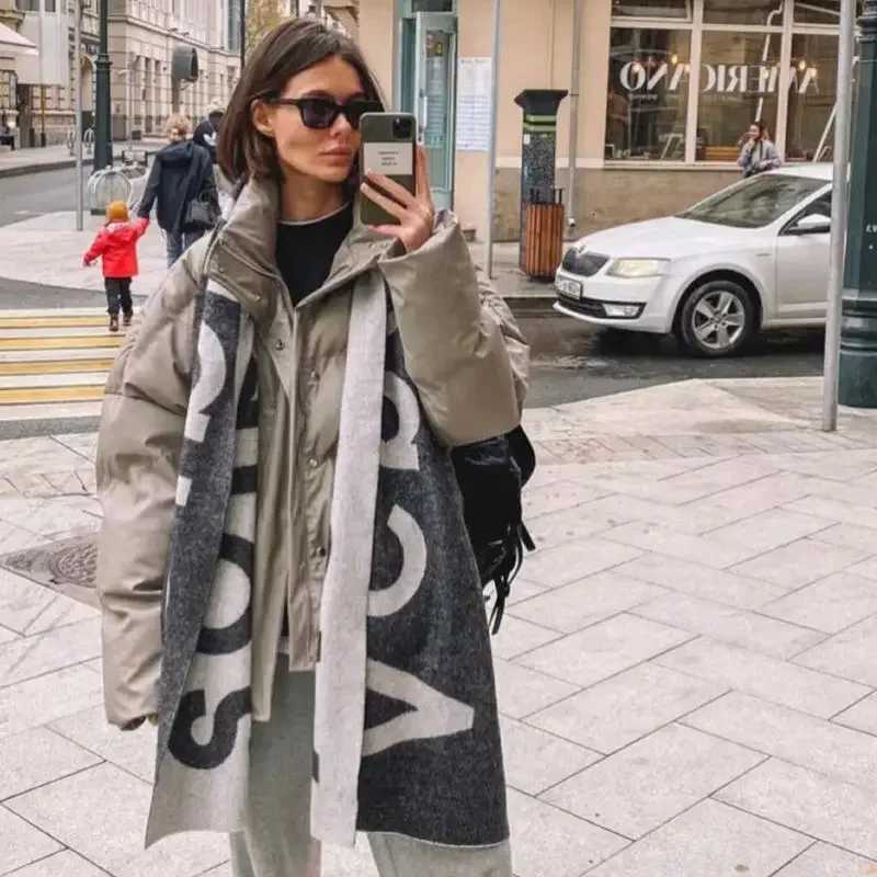 Luxury 2025 HOT Winter Scarf Shawl Letter Womens Winter Warm Cashmere Scarf Thick Long Scarf Pashmina Unisex Factory Sales Y251208