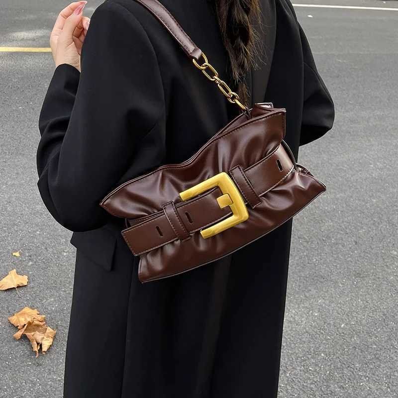 Fi wens shoder bag crinkled handbag fem luxury designer bag ladies chains totes purse wen bags shoder sac femme Y251209