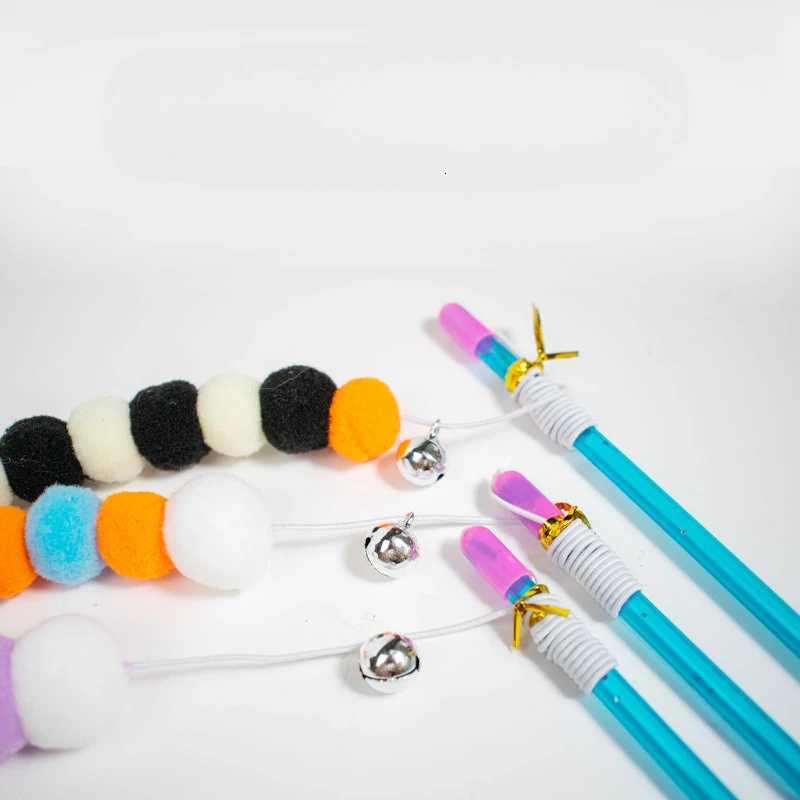 Interactive Cat Teaser Rod with Bell and Feather Funny Play Stick for Indoor Cats Durable Safe Flapping Bird Design Training Toy M251209