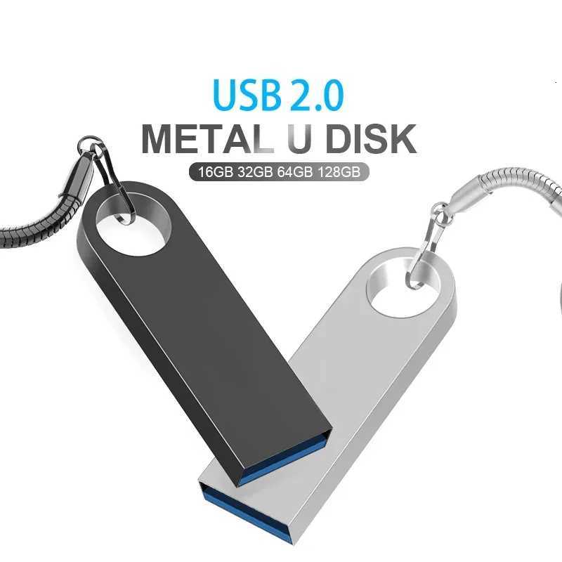 USB Flash Drive 20 Flash Pendrive 128GB 64GB 32GB 16GB 8GB Cle USB20 Metal Stick Pen Drive High Speed 8GB 16GB 32GB 64GB 128GB C251209