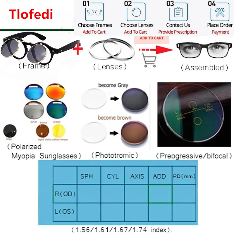 Customized Eyeglass Precription Link For Prescription Lenses Or Logo Frame Glasses Special Require Customized sunglasses