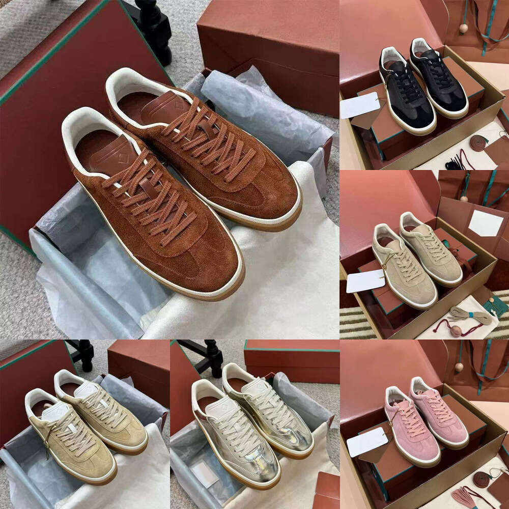 Luxury sneakers Designers women mens shoes Low Top Lace up calfskin Athletic shoes Rubber sole Tennis Walk leather trainers running casual shoe unisex dress outdoor
