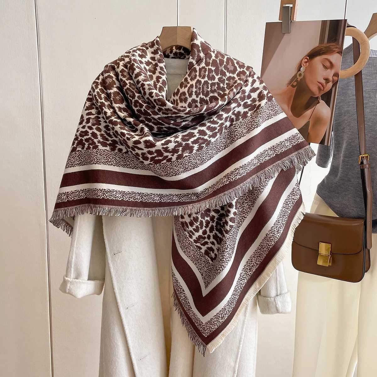 Luxury New Warm Winter Scarf Cashmere Women Pashmina Design Print Shawls Wrap Female Thick Blanket Soft Bufanda Stoles Fashion Kerchief Y251208