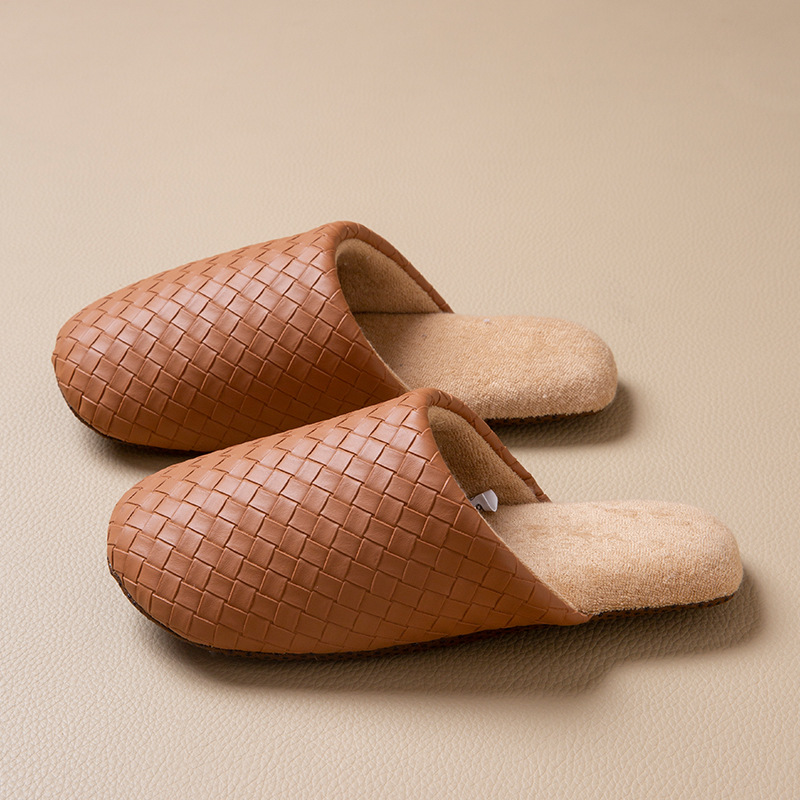 Free shipping for women's winter 2025 new style warm fleece indoor home floor soft-soled anti-slip cotton slippers