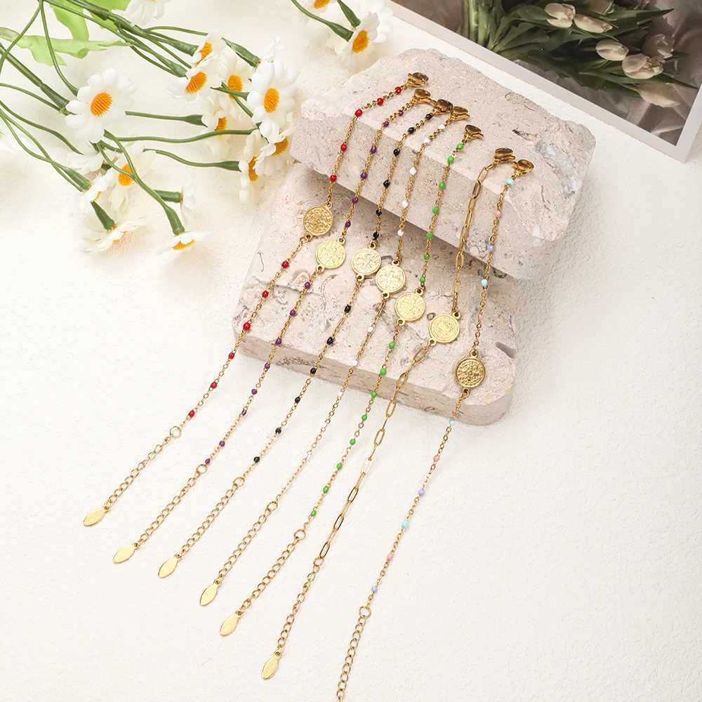 ZMZY Small Catholic Religious Rosary Saint Benedict medal San Benito Stainless Steel Bracelet Chain Charms TagsXJ251209