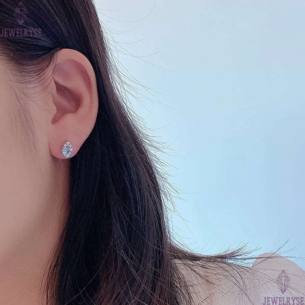 S925 sterling silver love heart designer earrings for women cute lovely blue crystal shine cz zircon girls charms earring earings ear rings jewelry gi