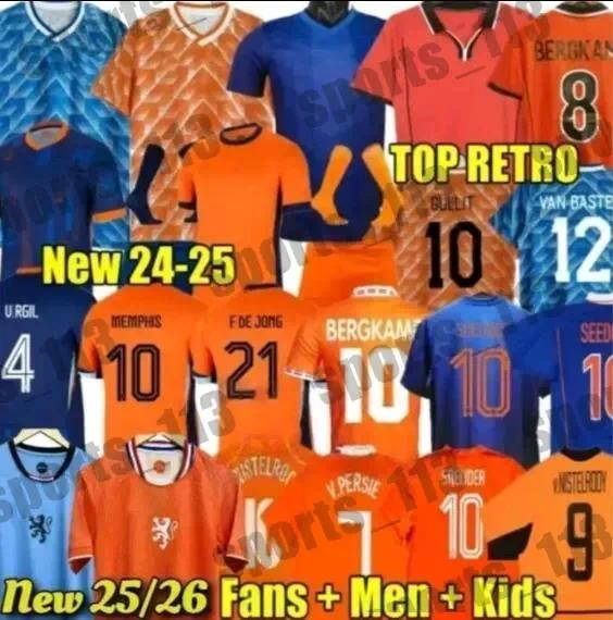 2026 World Cup Netherland Soccer Jersey F. JONG Holland DE LIGT 25 26 27 Football Shirt XAVI Vintage Men Kids Kit1988 2010 2014 2012 2008 Retro Van Basten Classic Gullit