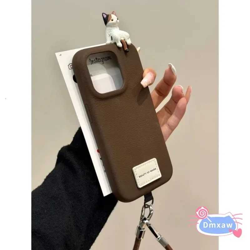 For 14 13 Pro 12 12S 12X F6 F5 F3 X6 X5 Pro X4 GT 5G 4G Phone Caser 3D Funny Cat Leather Casing Cute Cat Cover C251209