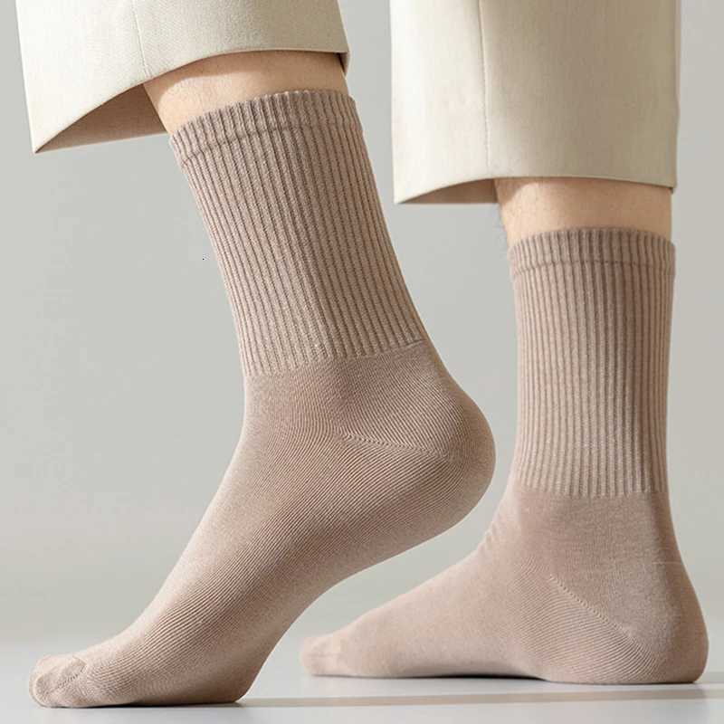 Men Business Mid Length Socks Soft Breathable Sweat-absorbing Colorful Sock Comfortable Casual High Quality Ankle Sports SoxT251209