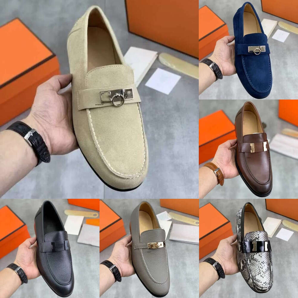 Luxury Casual shoes Loafers Moccasins Breathable Genuine Leather Slip on flat dress Men fashion formal party wedding office Casual outdoor Shoes Designer Mens shoe