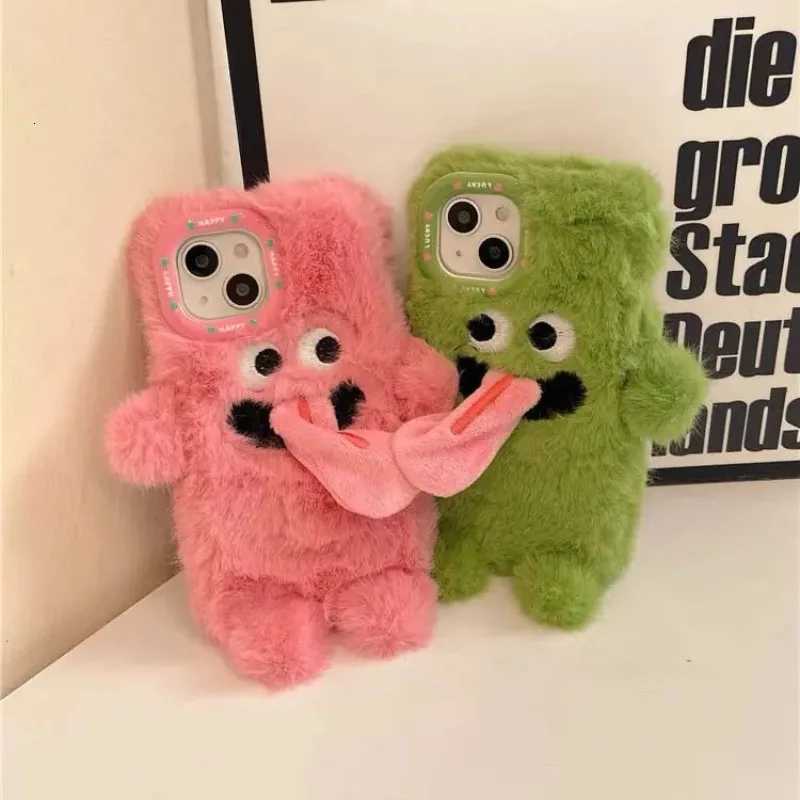 Phone Cases for Couples Plush Tongue for IPhone16 15 14 13 11 12 Pro Max Mini Plus Case Soft Winter Autumn Shockproof C251209