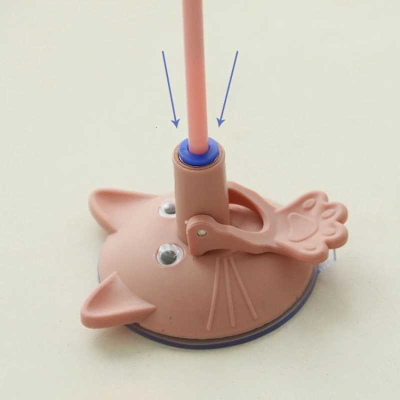 Cat Teaser Toy Suction Cup Butterfly Squeaky Bell Feather Interactive Kitten Toy Exciting Playtime Bite-resistant Teaser Cat Toy M251209