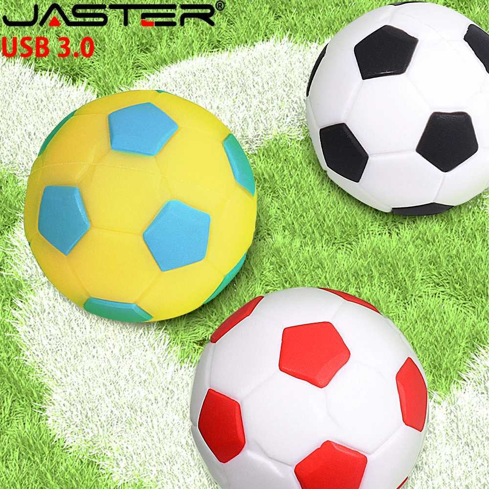 Football USB 30 Flash Drive 64GB Key Chain Pen Drive 32GB Gifts Cartoon Memory Stick Black White Red Pendrive 16G C251209