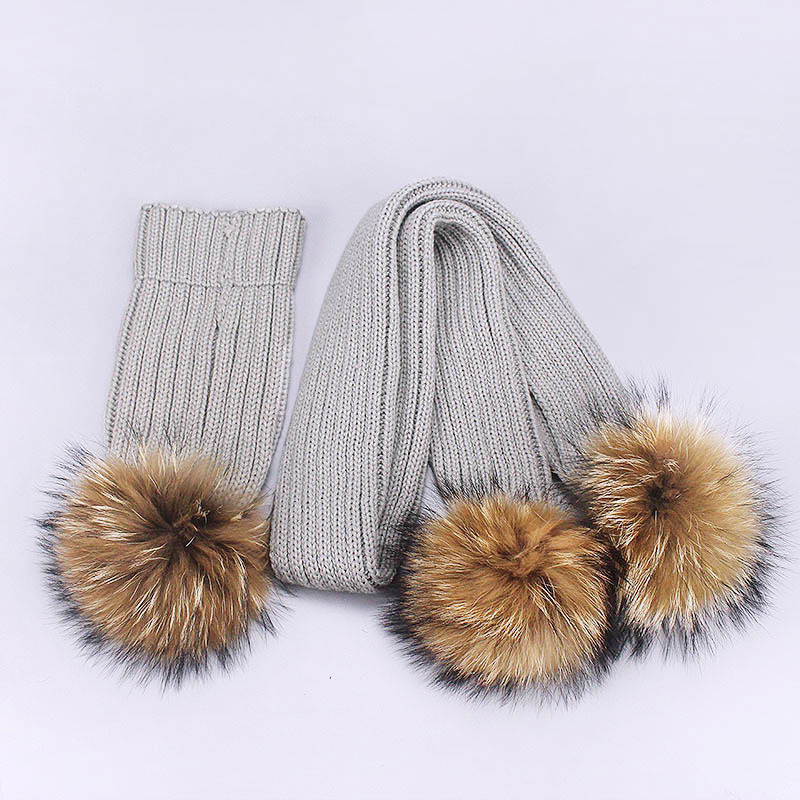 Double Real Fur Pom Hat Women Winter Caps Knitted Wool Hats Skullies Beanies Girls Female Natural Two Fur PomPom Beanie Hat 240717 - view 5