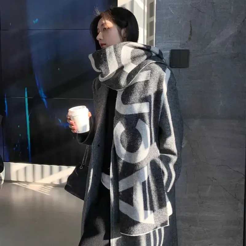 Luxury 2025 HOT Winter Scarf Shawl Letter Womens Winter Warm Cashmere Scarf Thick Long Scarf Pashmina Unisex Factory Sales Y251208