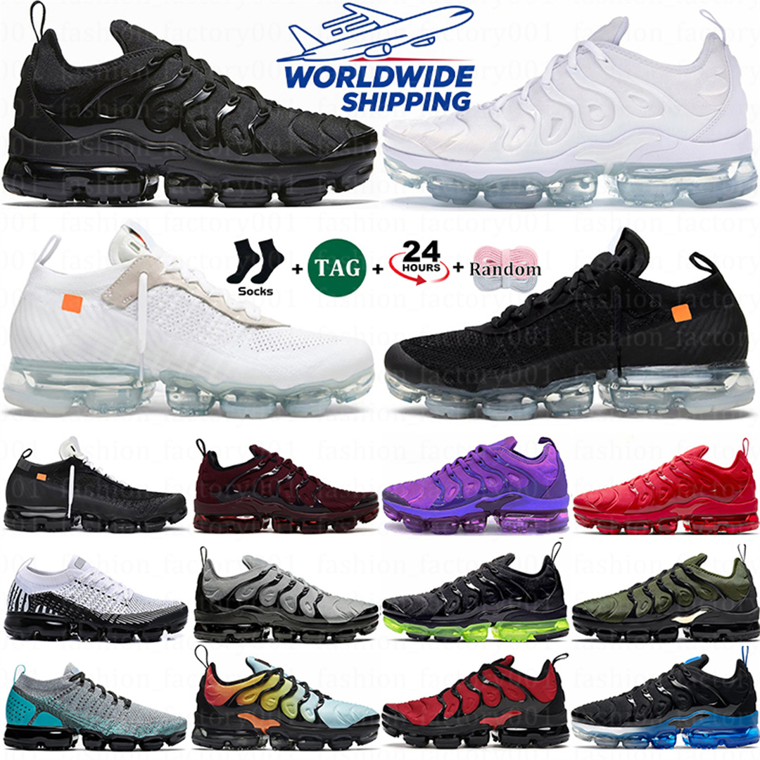 Sports Tn Plus Running Shoes Men Women Sneakers Triple White Black Cherrys Re Knicks University Blue Game Royal Obsidian Walking Trainers size 36-47