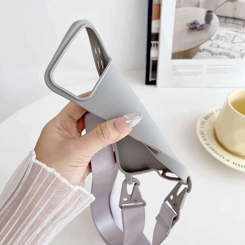 Crossbody Necklace Strap Lanyard Matte Silicone Case For iPhone 17 16 15 14 Pro Max 11 12 13 XR X XS 8 Plus SE Shockproof Cover C251209