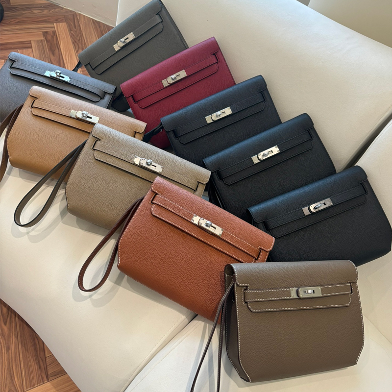 Genuine Leather Clutch Bag for Men 25cm High-Quality Wrist Bag mango89711 Wallet Bags