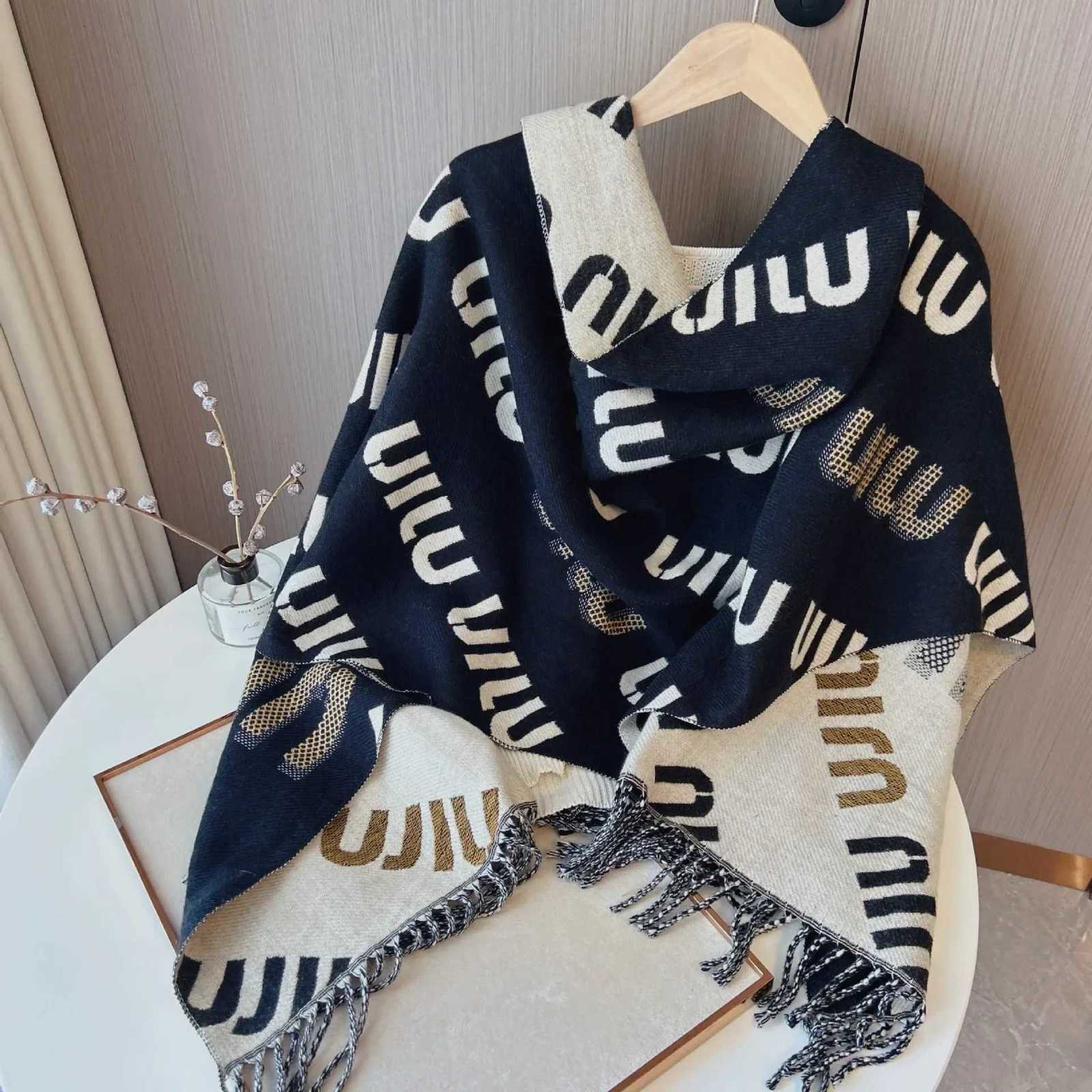 Luxury 2025 New Long Scarf Women Winter Warm Scarves Imitation Cashmere Letters Double-sided Thickened Air Conditioner Shawl Y251208