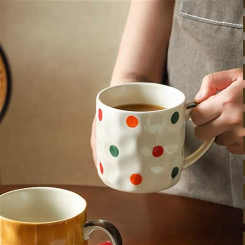 Retro INS Ceramic g Gla Underglaze Color Breakfast Premium Coffee Cup Water Drinking Cup for Daily Use H251209